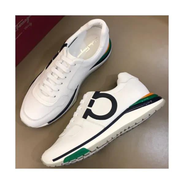 Ferragamo 2018 Mens Leather Sneakers/Running Shoes… - 1