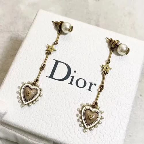 Dior Rose Gold Earring - 디올 여성용 18k도금 로즈 골드 귀걸이 - 1