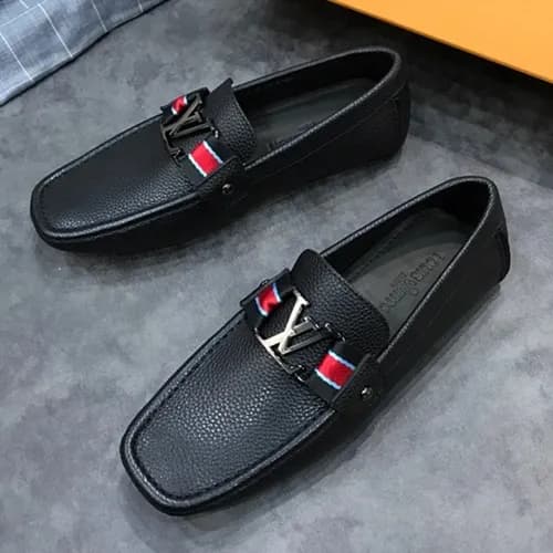 LOUIS VUITTON 2018 MENS STRAP LEATHER LOAFER - 루이… - 1