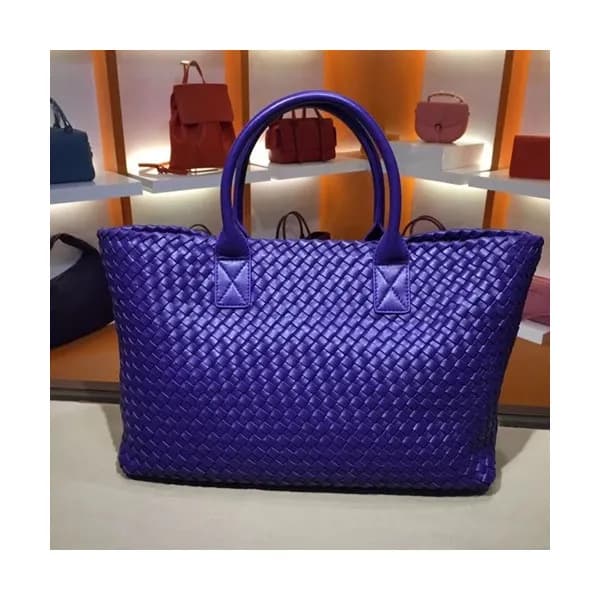 Bottega Veneta Leather Blue Women Tote Bag,40cm - … - 1