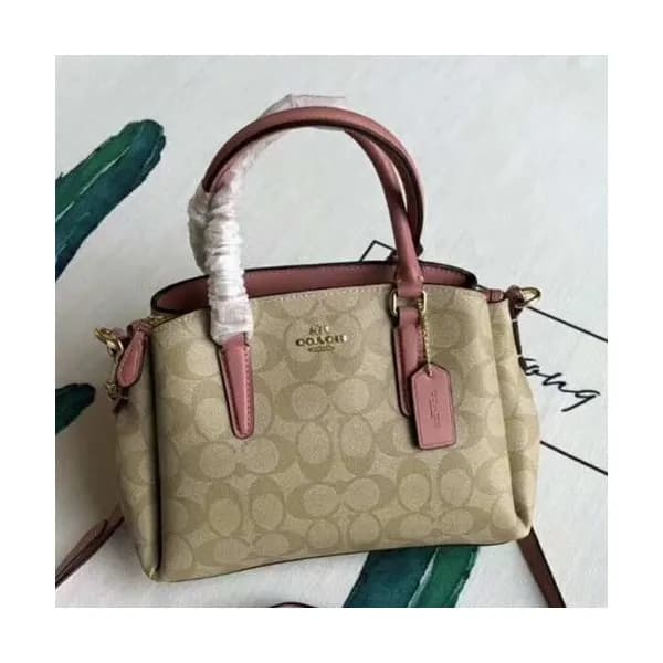 Coach Leather Tote Shoulder Bag,24cm - 코치 레더 토트 숄더… - 1