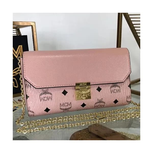 MCM Millie Visetos Chain Shoulder Cross Bag,18.5/2… - 1