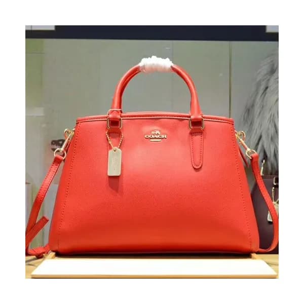 Coach Leather Tote Shoulder Bag,30cm - 코치 레더 토트 숄더… - 1