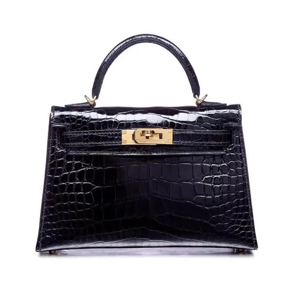 Hermes Mini Kelly 2 Crocodile Leather Tote Shoulde… - 1