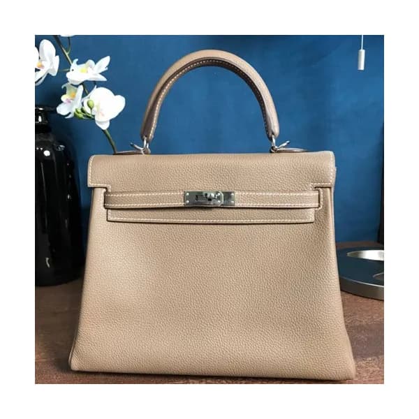Hermes Kelly Togo Leather Tote Shoulder Bag ,25cm … - 1