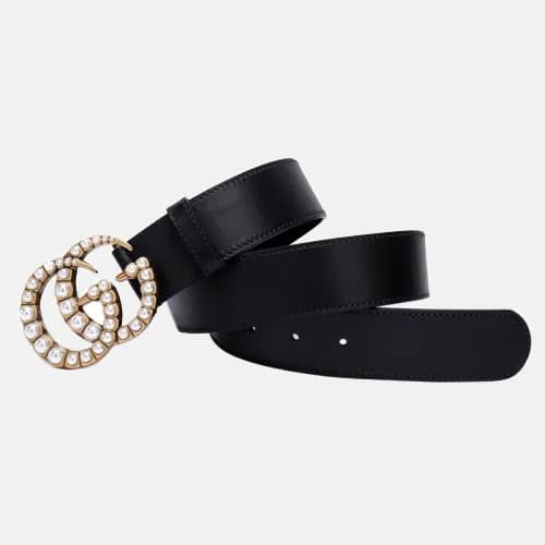 [매장판]Gucci 2019 Ladies GG Pearl Buckle Leather Bel… - 1