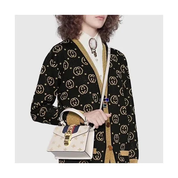 Gucci Sylvie Mini Leather Tote Shoulder Bag,20CM -… - 1
