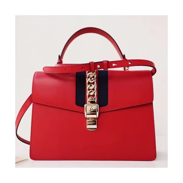 Gucci Sylvie Leather Tote Shoulder Bag,31.5CM - 구찌… - 1