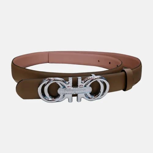 Salvatore Ferragamo 2019 Ladies Gancini Buckle Lea… - 1