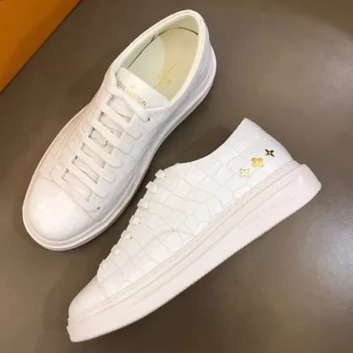 Louis Vuitton 2019 Mens Handmade Leather Sneakers … - 1