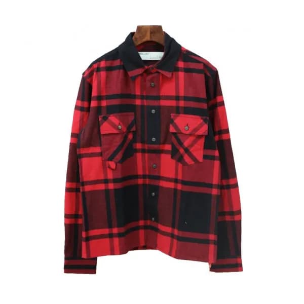 Off white 2019 Mm/Wm Basic Logo Cotton Check Shirt… - 1