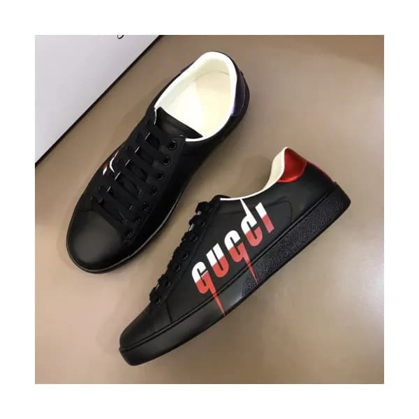 Gucci 2019 Mens Rainbow Logo Leather Sneakers - 구찌… - 1