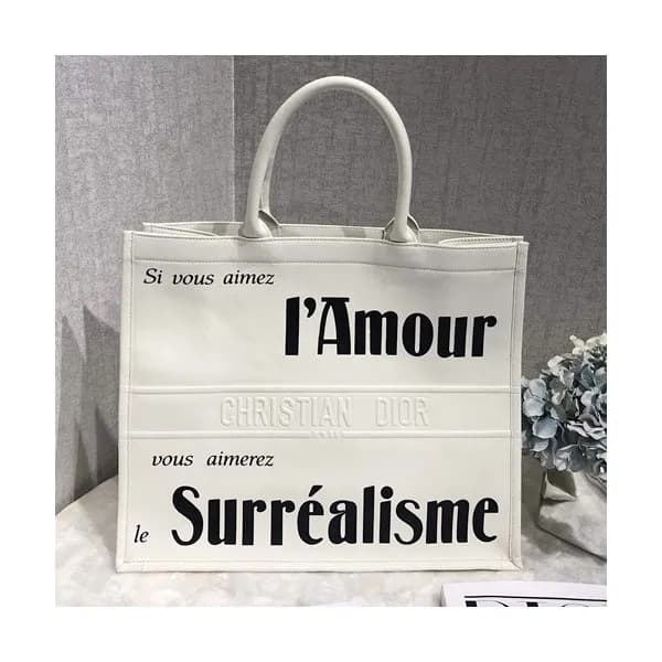 Dior 2019 Women Leather Book Tote Shopper Bag ,42C… - 1