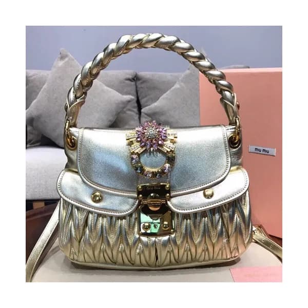 MiuMiu 2019 Matelasse Coffer Large Tote Shoulder C… - 1
