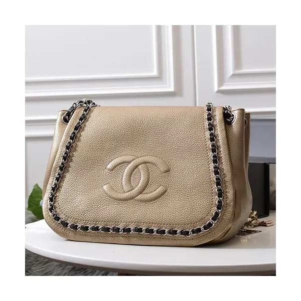Chanel 2019 Leather Chain Shoulder Bag,30CM - 샤넬 2… - 1