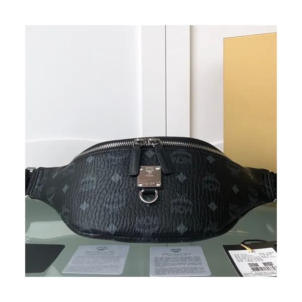 MCM 2019 Visetos Leather Hip Sack Belt Bag,36cm - … - 1