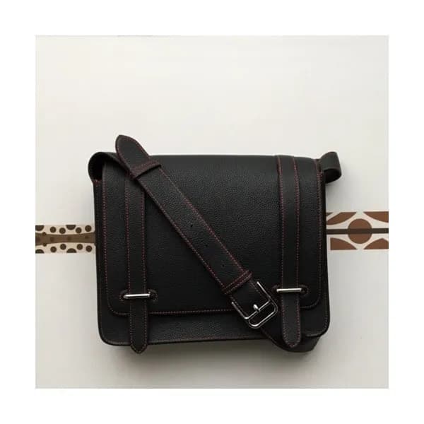 Hermes 2019 Steve Togo Leather Messenger Shoulder … - 1