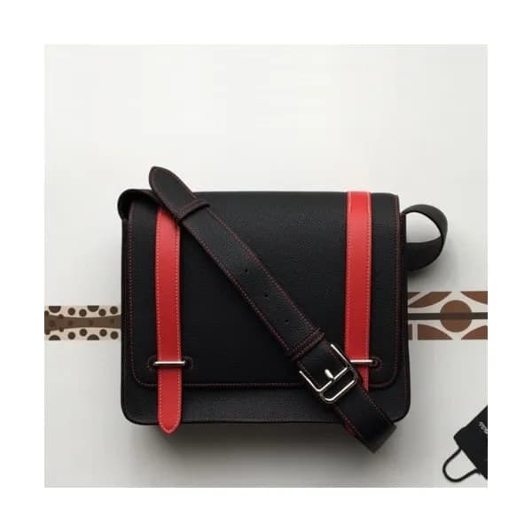 Hermes 2019 Steve Togo Leather Messenger Shoulder … - 1