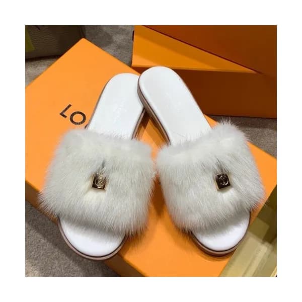 Louis Vuitton 2019 Ladies Mink Fur Slipper - 루이비통 … - 1