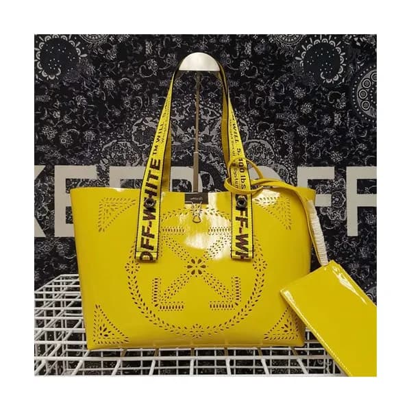 Off White 2019 Leather Tote Shoulder Shopper Bag -… - 1