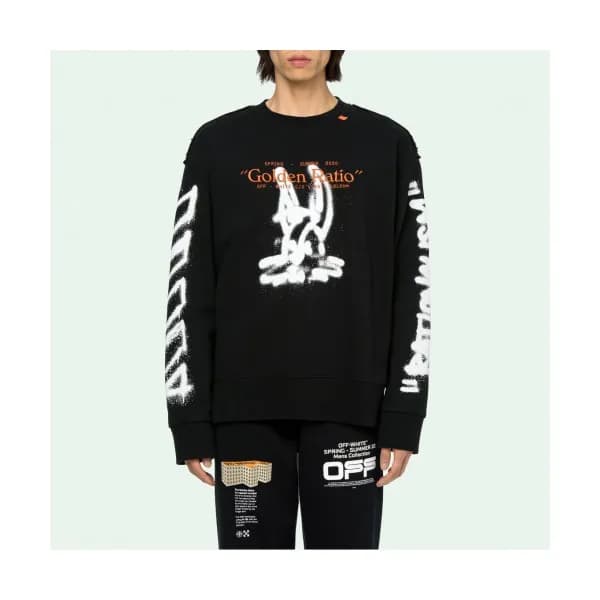 Off-white 2019 Mm/Wm Logo Cotton Oversize HoodT - … - 1