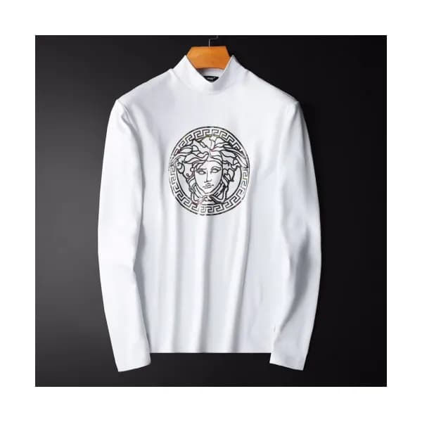 Versace 2019 Mens Medusa Logo Turtle-neck Tshirt -… - 1