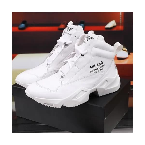 Armani 2020 Mens Leather Sneakers - 알마니 2020 남성용 … - 1
