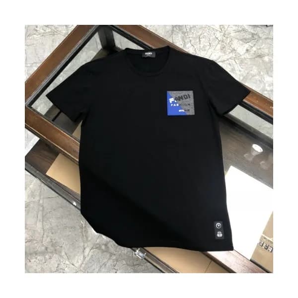 [펜디]Fendi 2020 Mens Logo Casual Silket Short Sleev… - 1