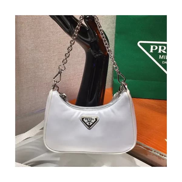 Prada 2020 Nylon Mini Hobo Tote Shoulder Bag,15CM … - 1