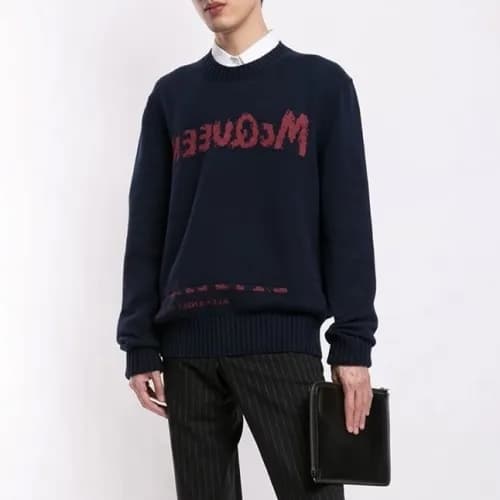Alexander McQueen Mens Crew -neck Sweaters - 알렉산더 … - 1