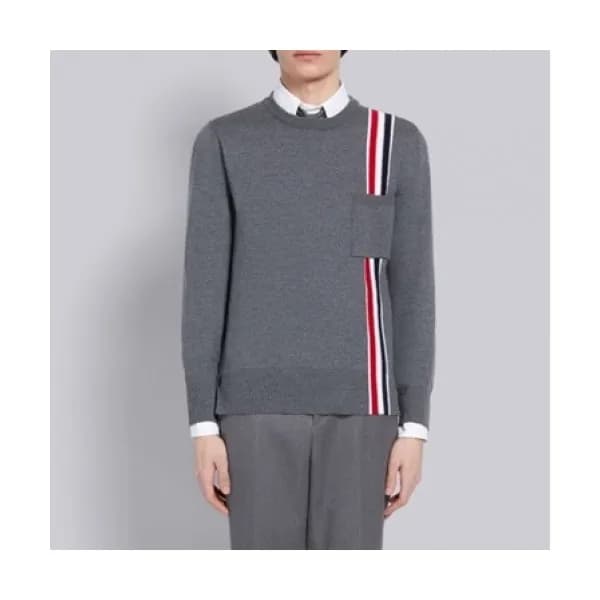 [톰브라운]Thom Browne 2020 Mens Strap Crew-neck Wool S… - 1