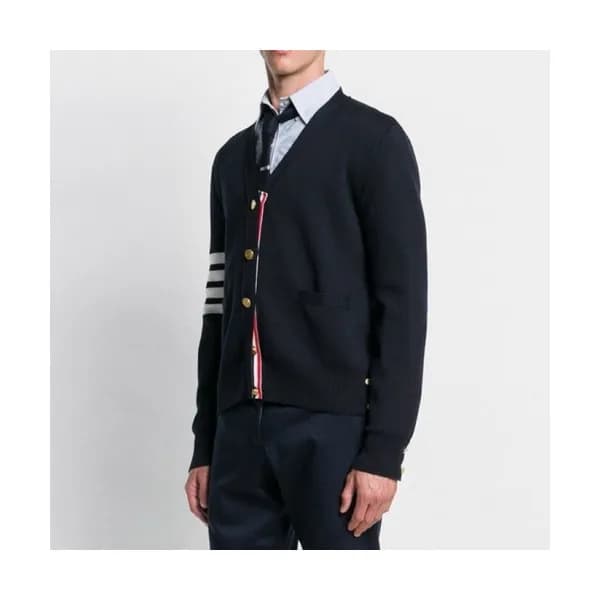 [톰브라운]Thom Browne 2021 Mens Strap V-neck Cardigan … - 1