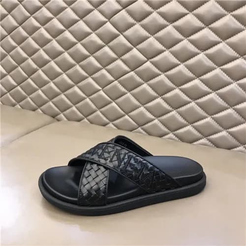 Bottega Veneta 2021 Men's Leather Slipper,BVS0… - 1