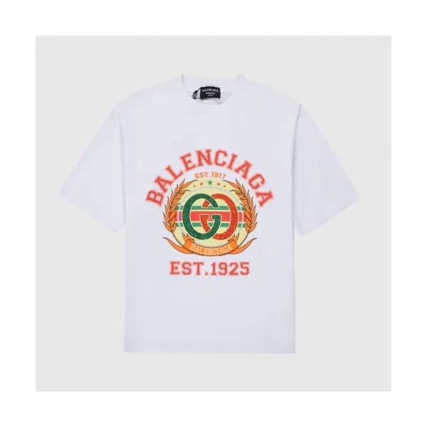 [매장판]Balenciaga Mm/Wm Logo Cotton Short Sleeved T… - 1
