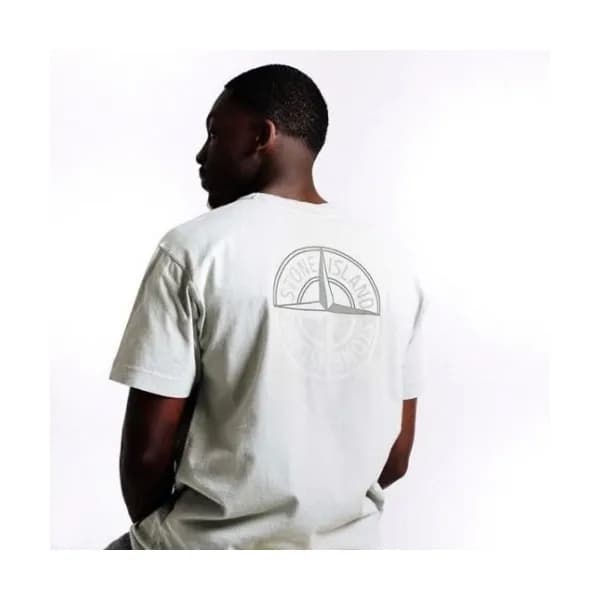 Stone Island Mens Crew-neck Cotton Short Sleeved … - 1