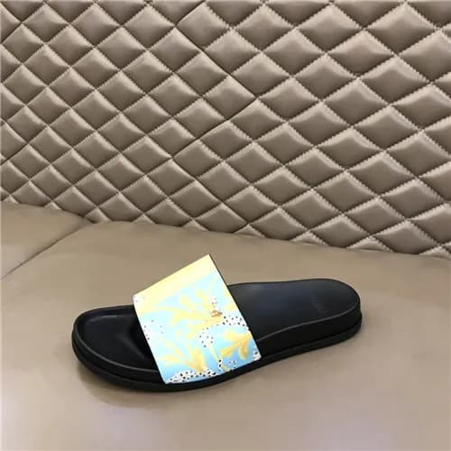 Versace 2021 Men's Leather Slipper,VERS0580 - … - 1