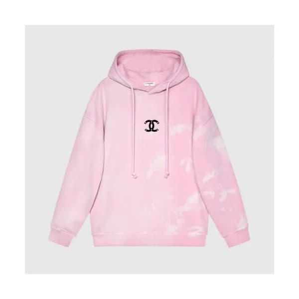 Chanel Mm/Wm Logo Oversize Cotton Hoodie Pink - 샤… - 1
