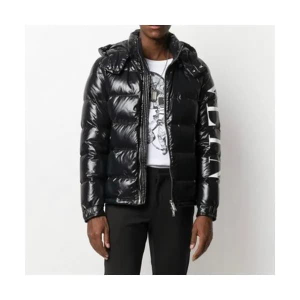 Valentino Mens Mordern Logo Duck Down Jackets Bla… - 1