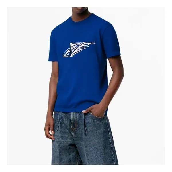 루이비통 남자 크루넥 블루 반팔티 - Unisex Blue Tshirts - lou0390… - 1