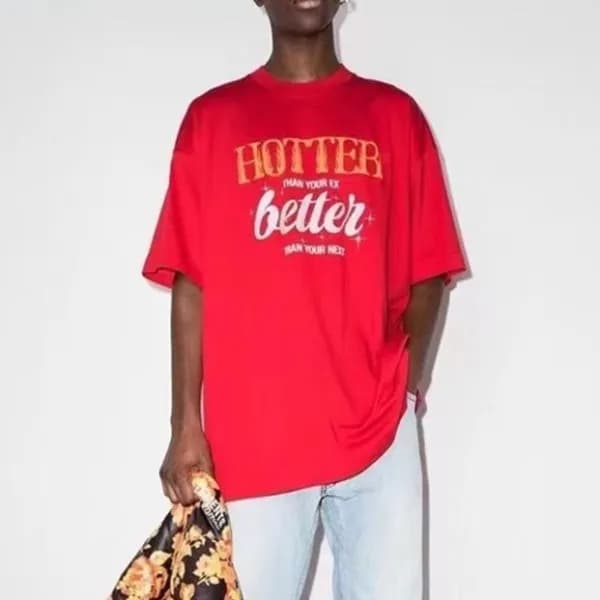 베트멍 남/여 트렌디 레드 반팔티 - Unisex Red Tshirts - vet0240x - 1