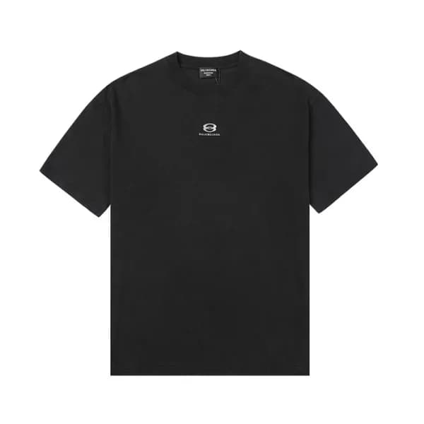 발렌시아가 남성 크루넥 블랙 반팔티 - Mens Black Tshirts - bal0130… - 1