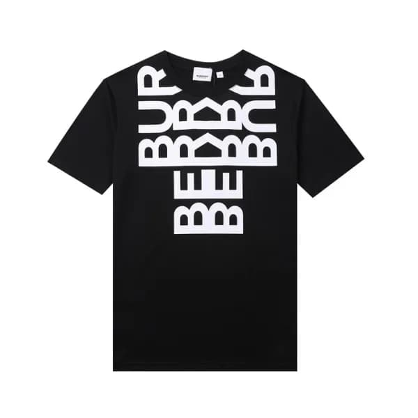 버버리 남성 크루넥 블랙 반팔티 - Mens Black Tshirts - Bur04221x - 1