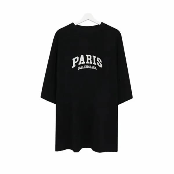 발렌시아가 남성 크루넥 블랙 반팔티 - Mens Black Tshirts - bal0131… - 1
