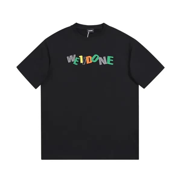 웰던 남/녀 크루넥 블랙 반팔티 - Unisex Black Tshirts - wel005… - 1