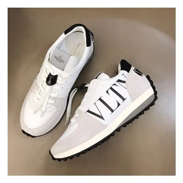 발렌티노 남성 트렌디 화이트 스니커즈 - Mens White Sneakers - val02… - 1