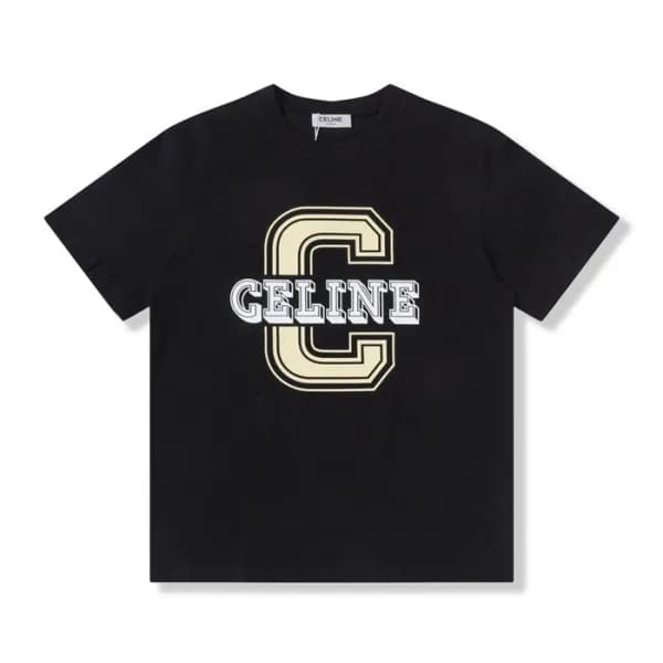 셀린느 남성 크루넥 블랙 반팔티 - Mens Black Tshirts - cel0259x - 1