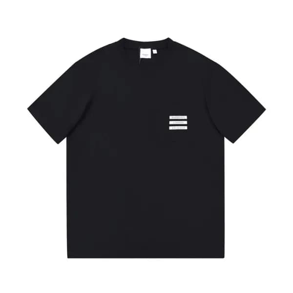 버버리 남성 블랙 크루넥 반팔티 - Mens Black Tshirts - Bur04332x - 1