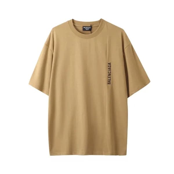 발렌시아가 남성 카멜 크루넥 반팔티 - Mens Camel Tshirts - bal0150… - 1