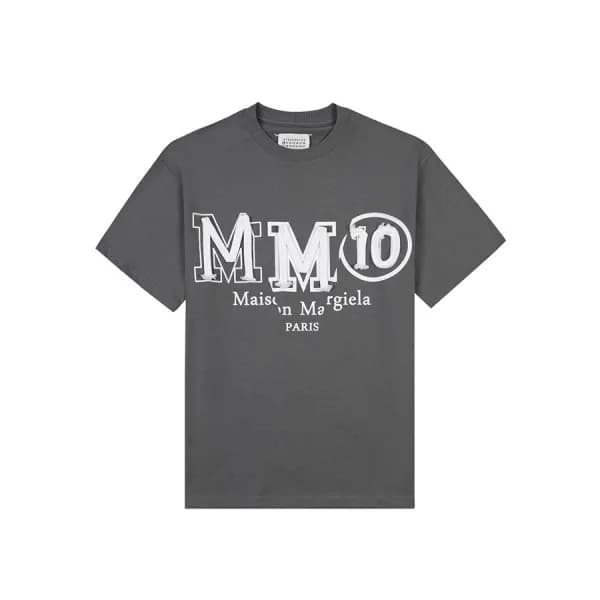 메종마르지엘라 남/녀 크루넥 그레이 반팔티 - Unisex Gray Tshirts - ma… - 1