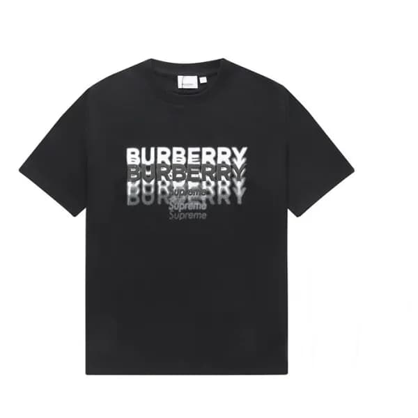 버버리 남성 블랙 반팔티 - Mens Black Tshirts - Bur04437x - 1